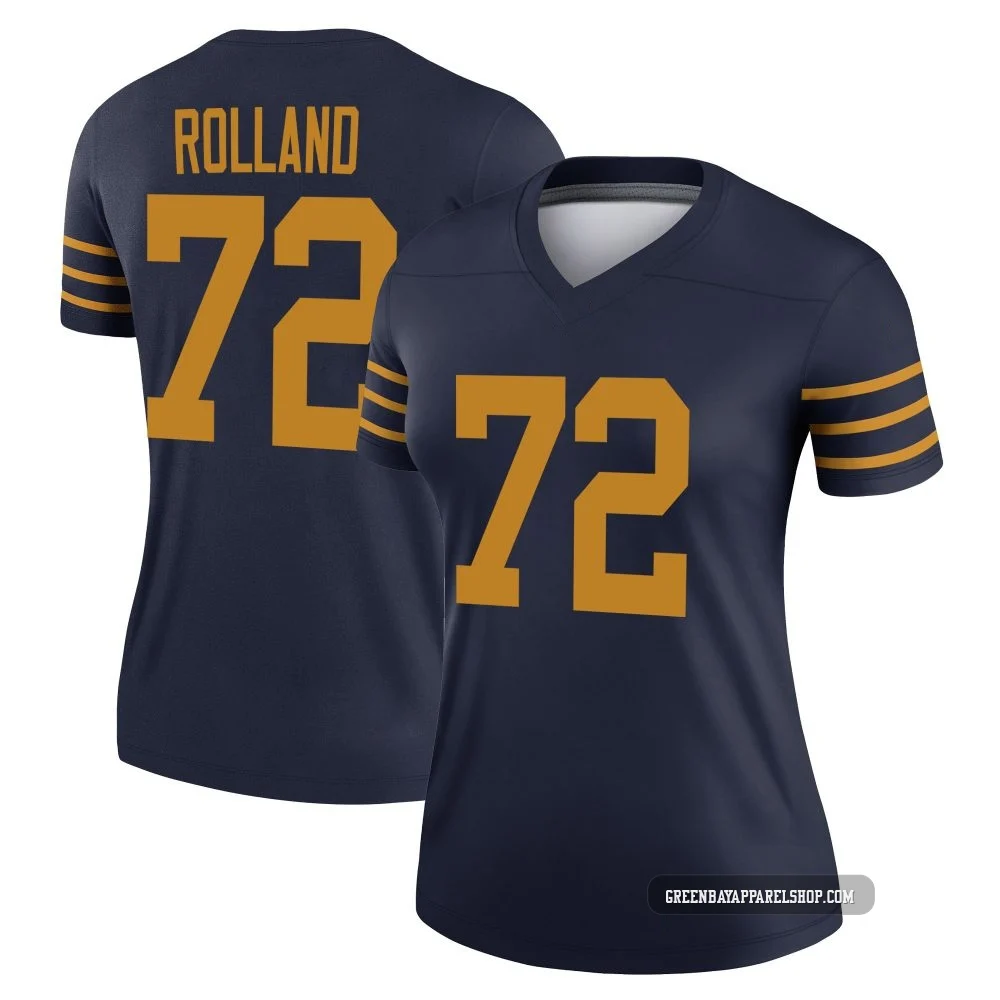 Spencer Rolland ＃72 Women's Legend Green Bay Packers Navy The 1923 Classic Jersey