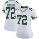 Spencer Rolland ＃72 Women's Legend Green Bay Packers White Color Rush Jersey