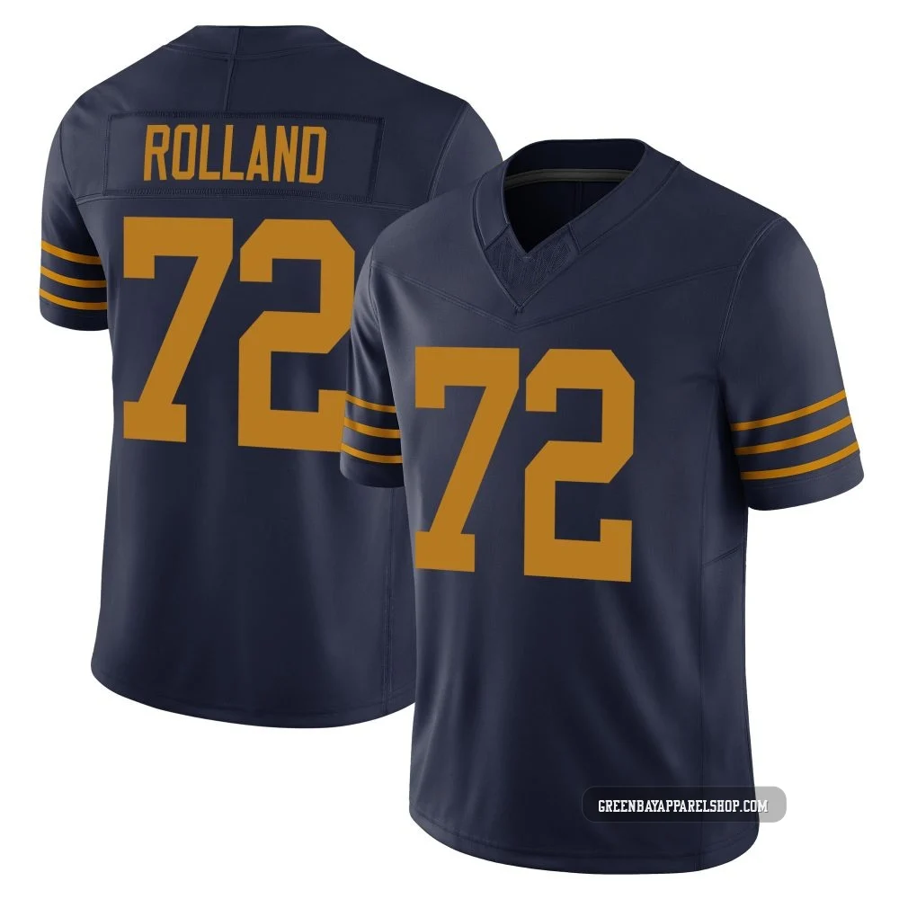 Spencer Rolland ＃72 Youth Limited Green Bay Packers Navy The 1923 Classic Vapor F.U.S.E. Jersey