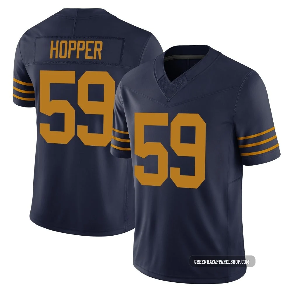Ty'Ron Hopper ＃59 Men's Limited Green Bay Packers Navy The 1923 Classic Vapor F.U.S.E. Jersey
